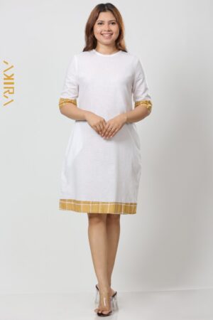 Golden Wave White Dress