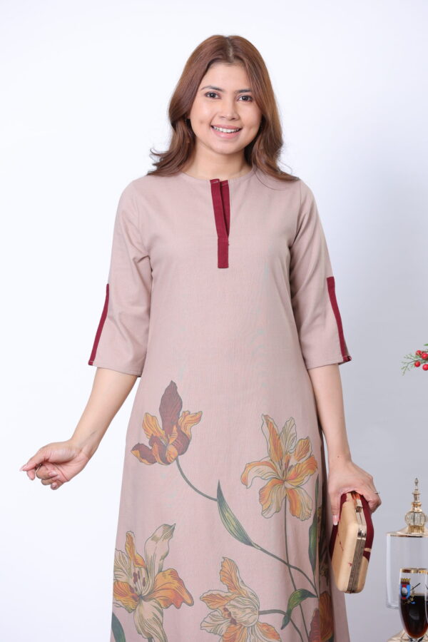 Marie Contrast Detail Dress