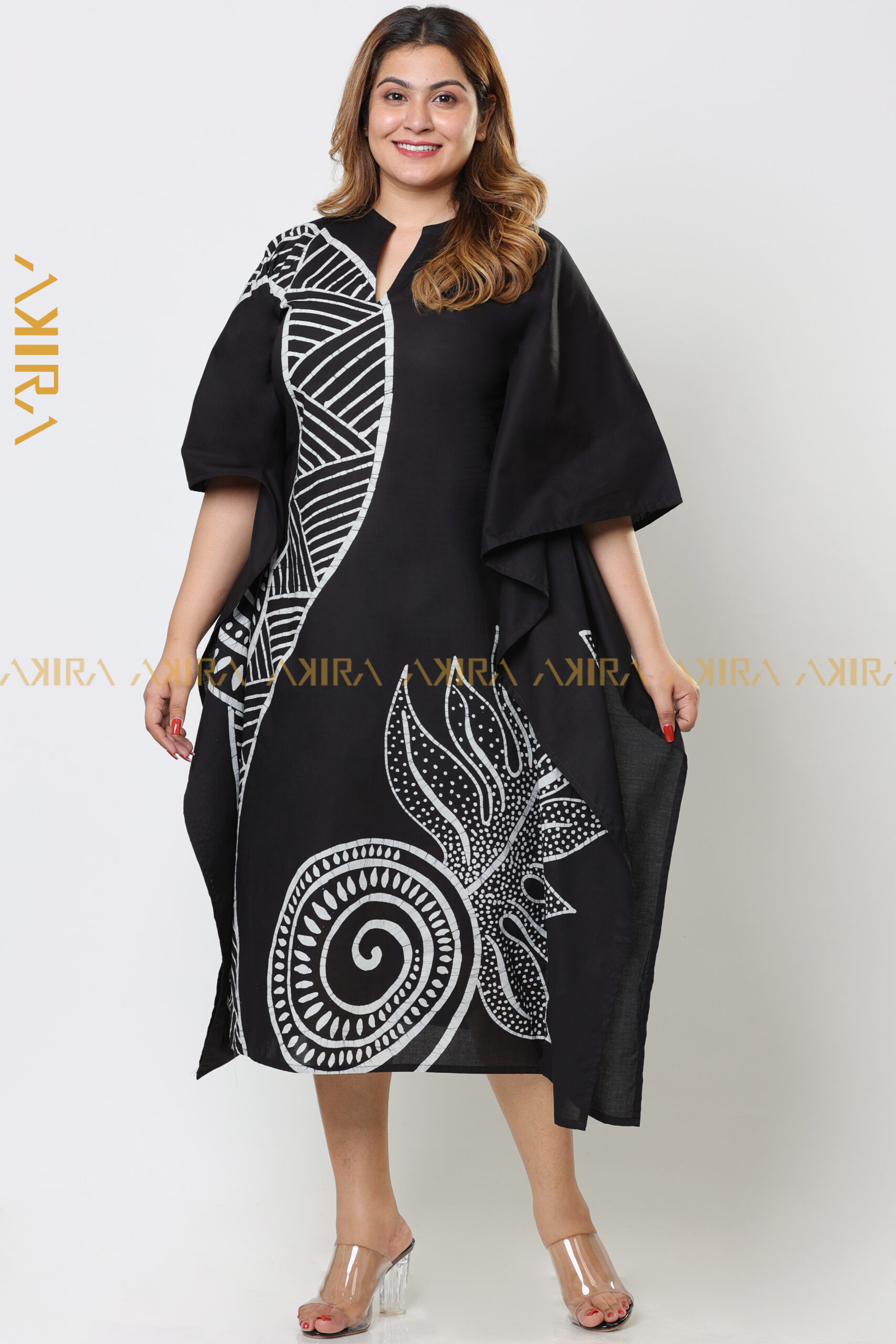 Fair Flowery Kaftan Akira Clothing Batik And Linen Dresses 4422