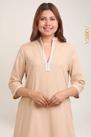Camel Linen Dress