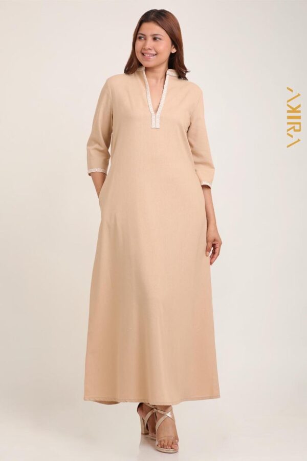 Camel Linen Dress