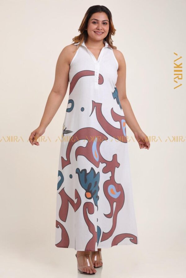 Imprinted Linen Dress