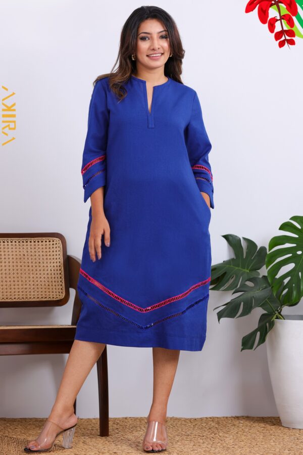 Oceanic Vibe Linen Dress