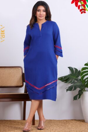 Oceanic Vibe Linen Dress