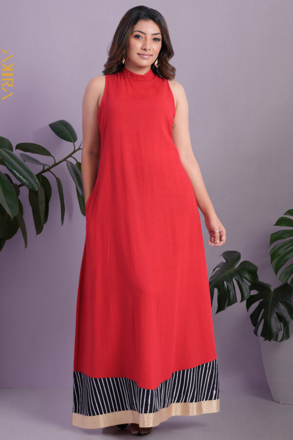 Glossy Red Designer Dress