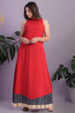 Glossy Red Designer Dress