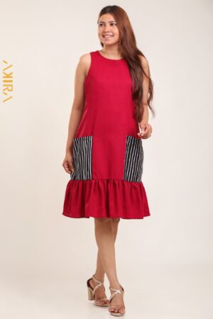 Red Cardinal Stripe Dress