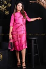 Rose Garden Batik Silk Party Dress