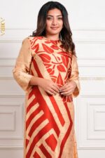 Golden Lady Silk Party Dress