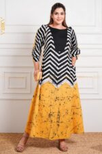 Golden Sunburst Batik Dress