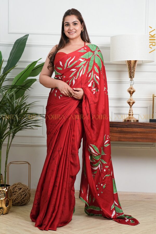 Silken Symphony Batik Saree