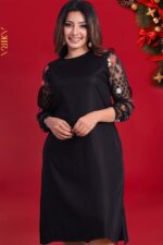 Victoria Dark Lace Detail Dress