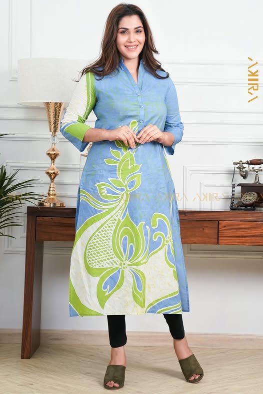 Jasmine Iris Long Batik Kurthi