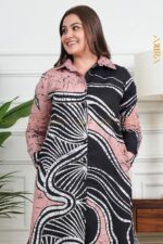 Abstract Glow Batik Dress