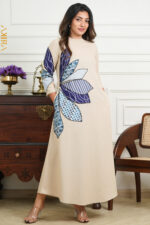 Side Flora Linen Dress