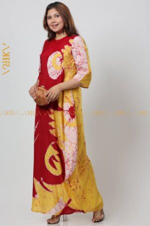 Selevia Designer Batik Silk Dress