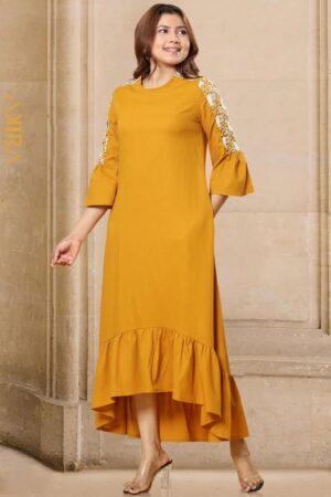 Lemon Embroidered Dress