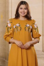 Zebra Flower Linen Dress