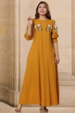 Zebra Flower Linen Dress