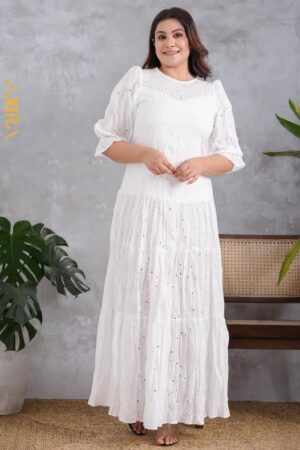 Calla Lily Snow Elegant Dress
