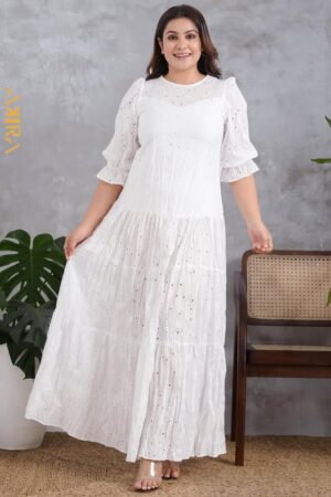 Calla Lily Snow Elegant Dress