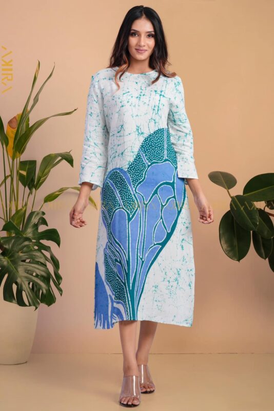 Cherry Blossom Rayon Batik Dress