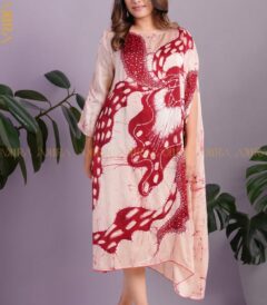 Strawflower Silk Designer Dress