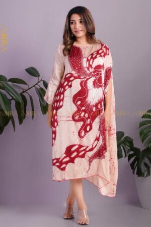 Strawflower Silk Designer Dress