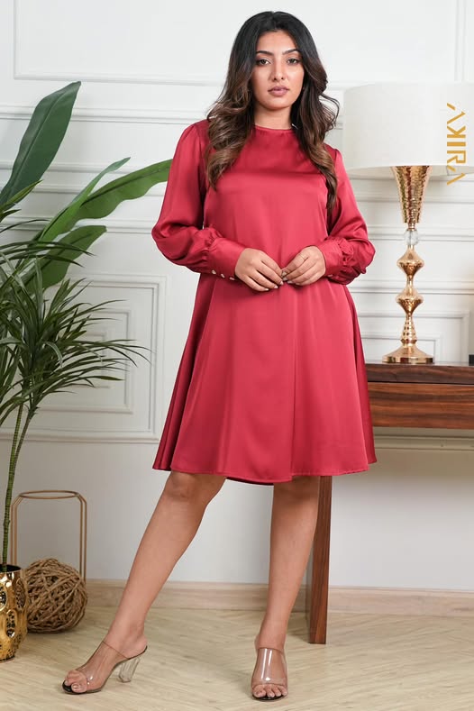 Modern Mosaic Silk Dress