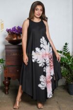 Dewdrop Lily Batik Designer Dress