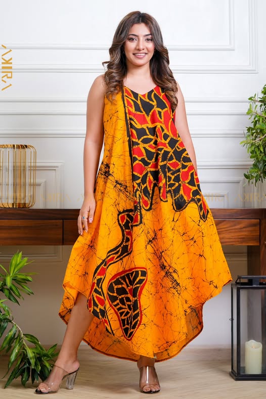 Elara Luxe Batik Dress