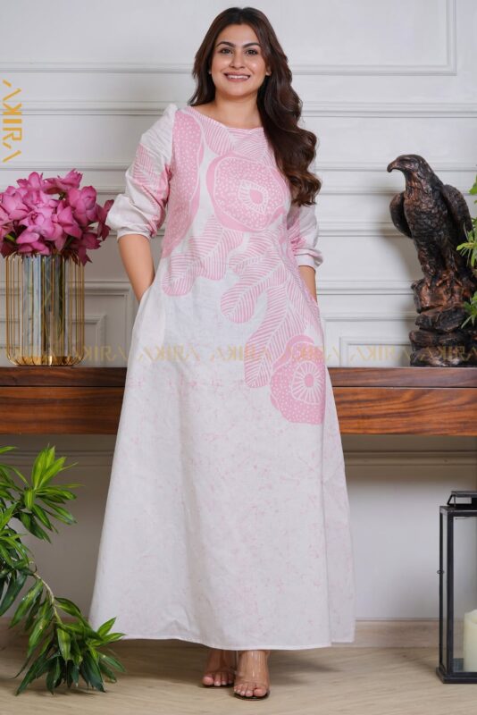 Garnet Whisper Batik Dress