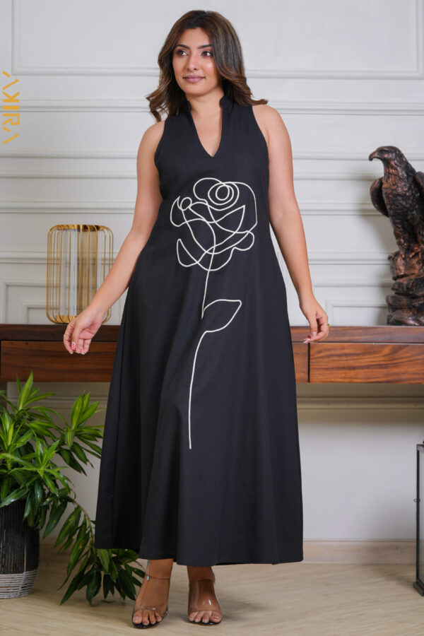 Raven midflowery Dress