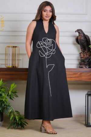 Raven midflowery Dress