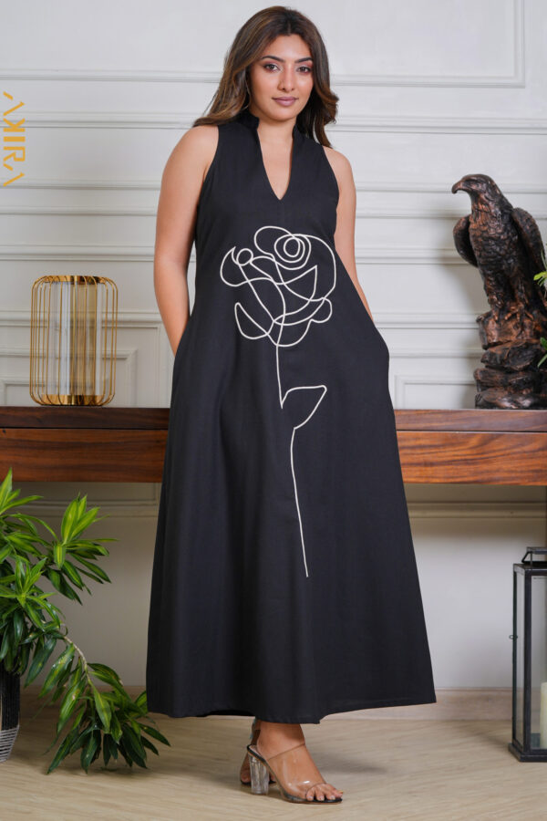 Raven midflowery Dress