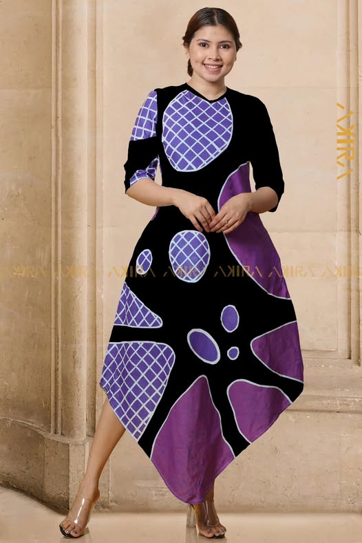 Mellora Purple Batik Dress