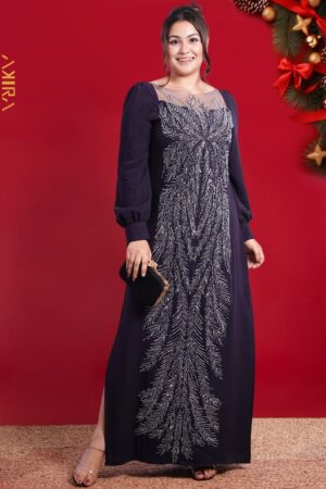 Mystic Orchid Elegant Glitter Dress