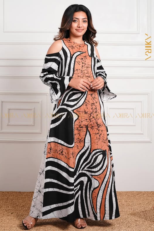 Golden Sunflower Batik Dress