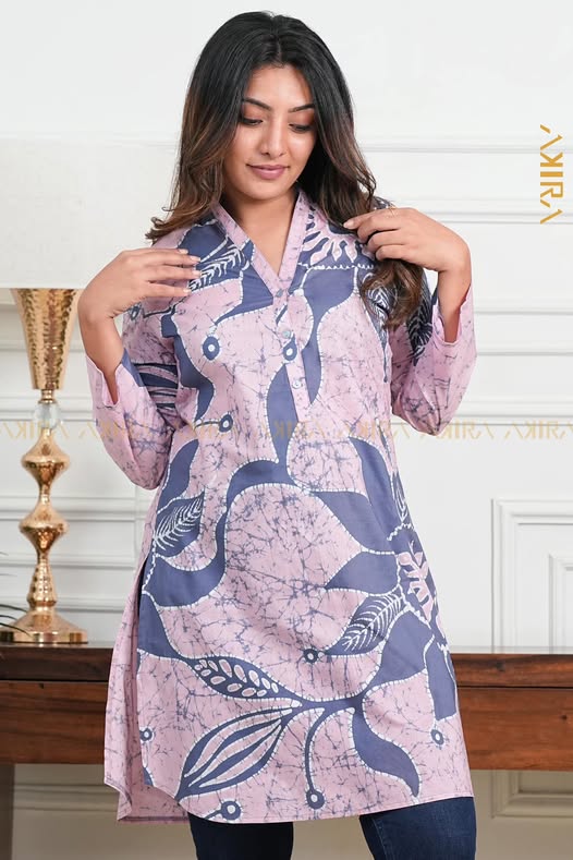 Orchid designer batik kurtha