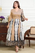 Marigold Mist Batik Flared Dress