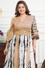 Marigold Mist Batik Flared Dress