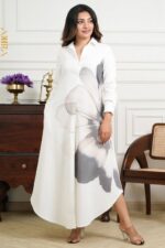 Big Floral Linen Dress