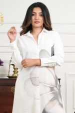 Big Floral Linen Dress