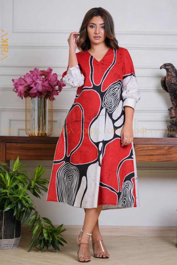 Saffron Glow Batik Dress