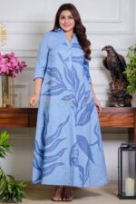 Liora leaves batik designer dress