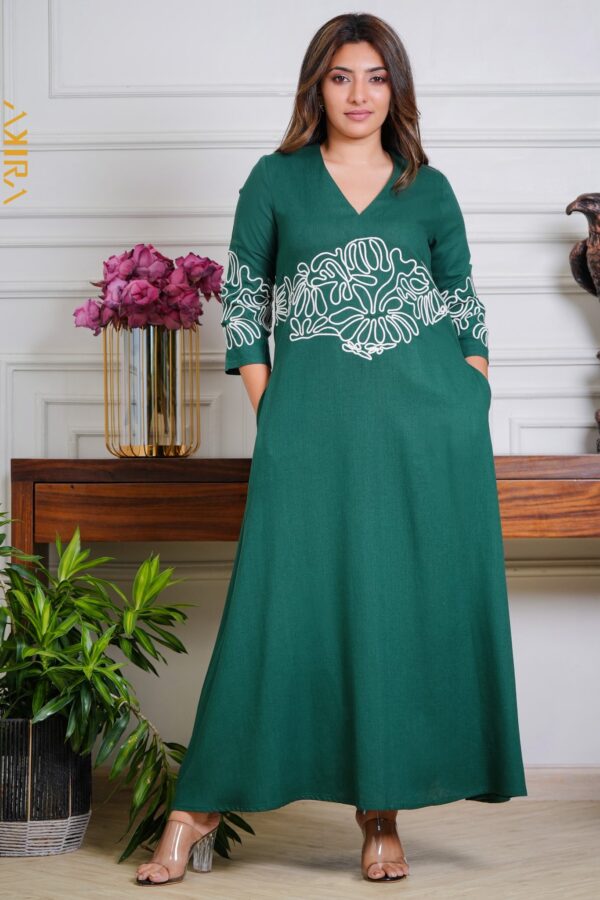 Moden flax linen elegant dress