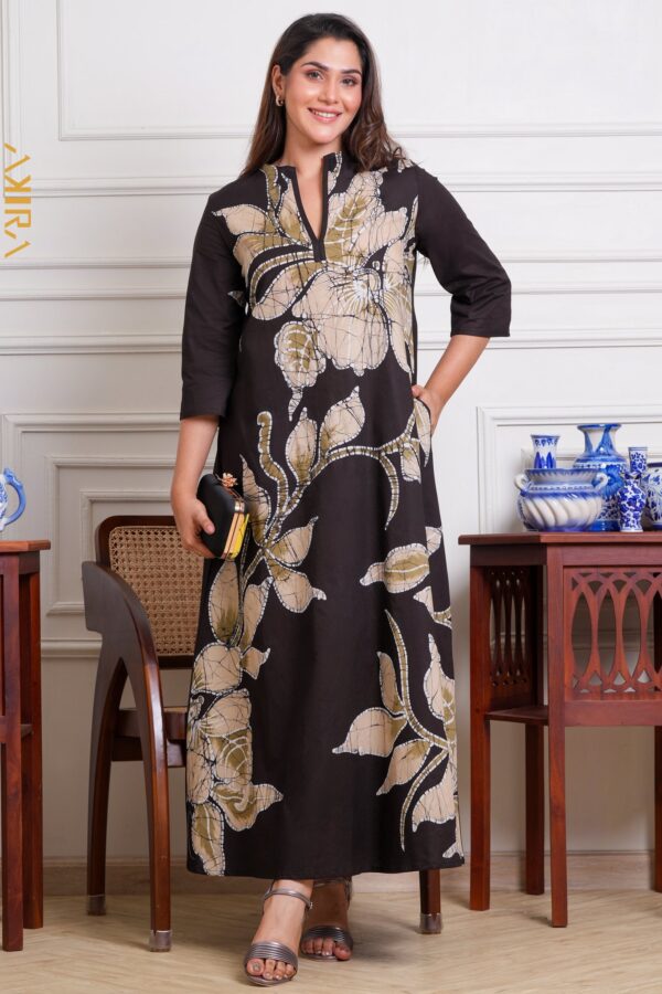 Dusk floral batik dress