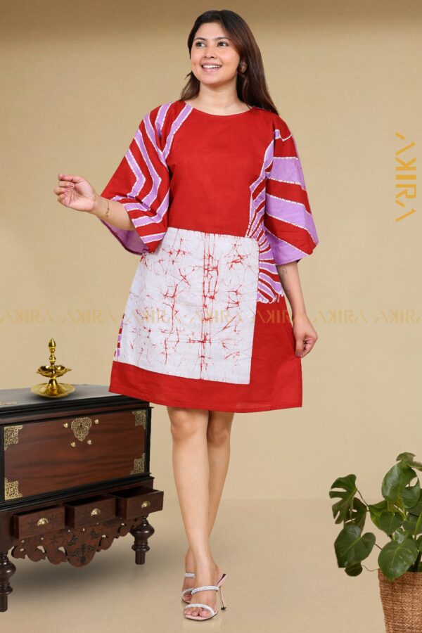 Allure Contrast Detail Batik Dress