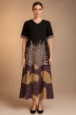 Vintage Elegance Batik Dress