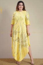 Morning Glory Silk Designer Dress